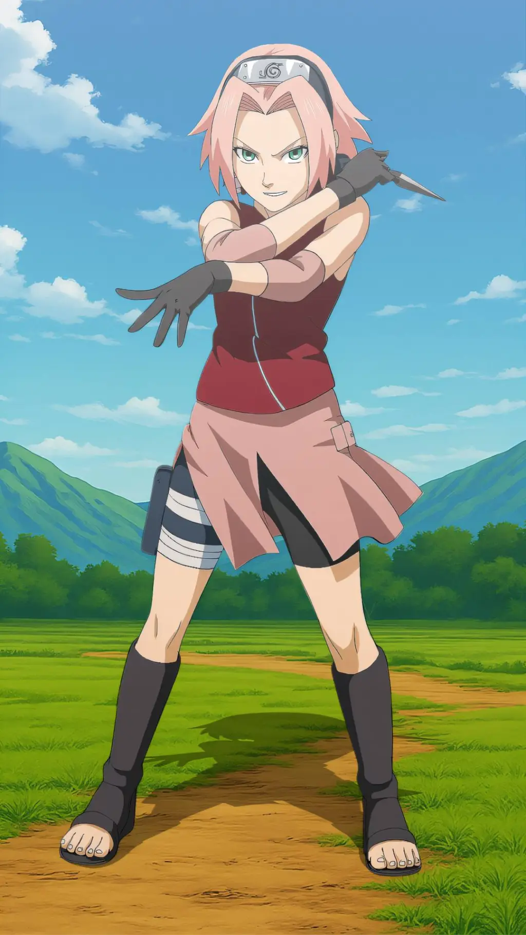 ai character: Sakura Haruno background