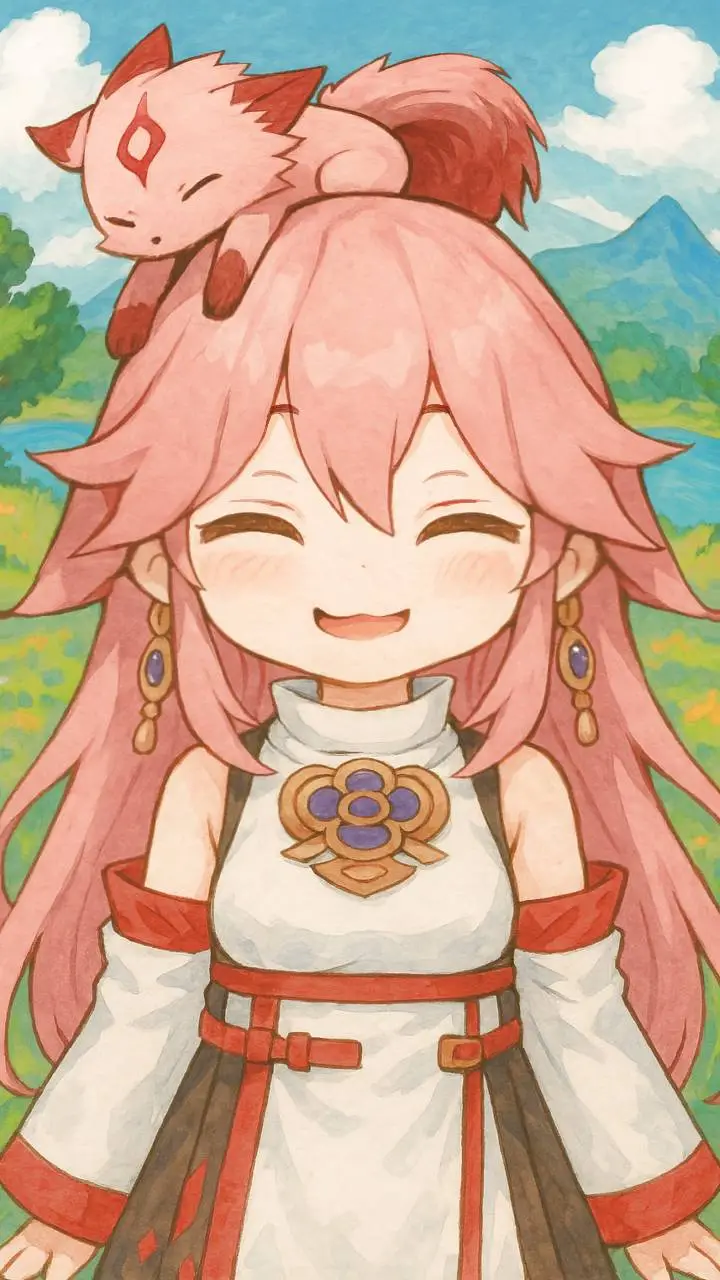ai character: Loli Yae Miko background