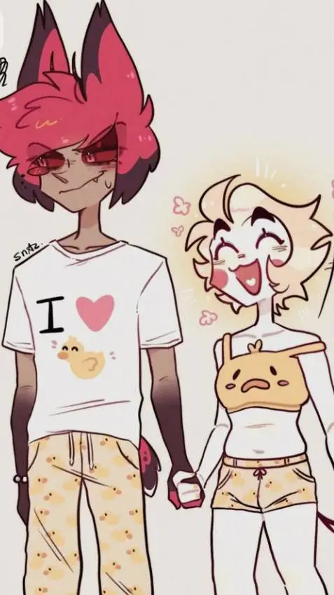 ai character: Lucifer x Alastor  background