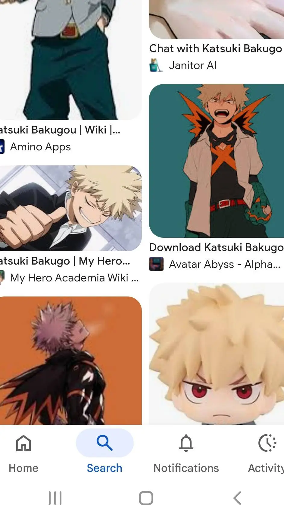 ai character: mha treat NO background