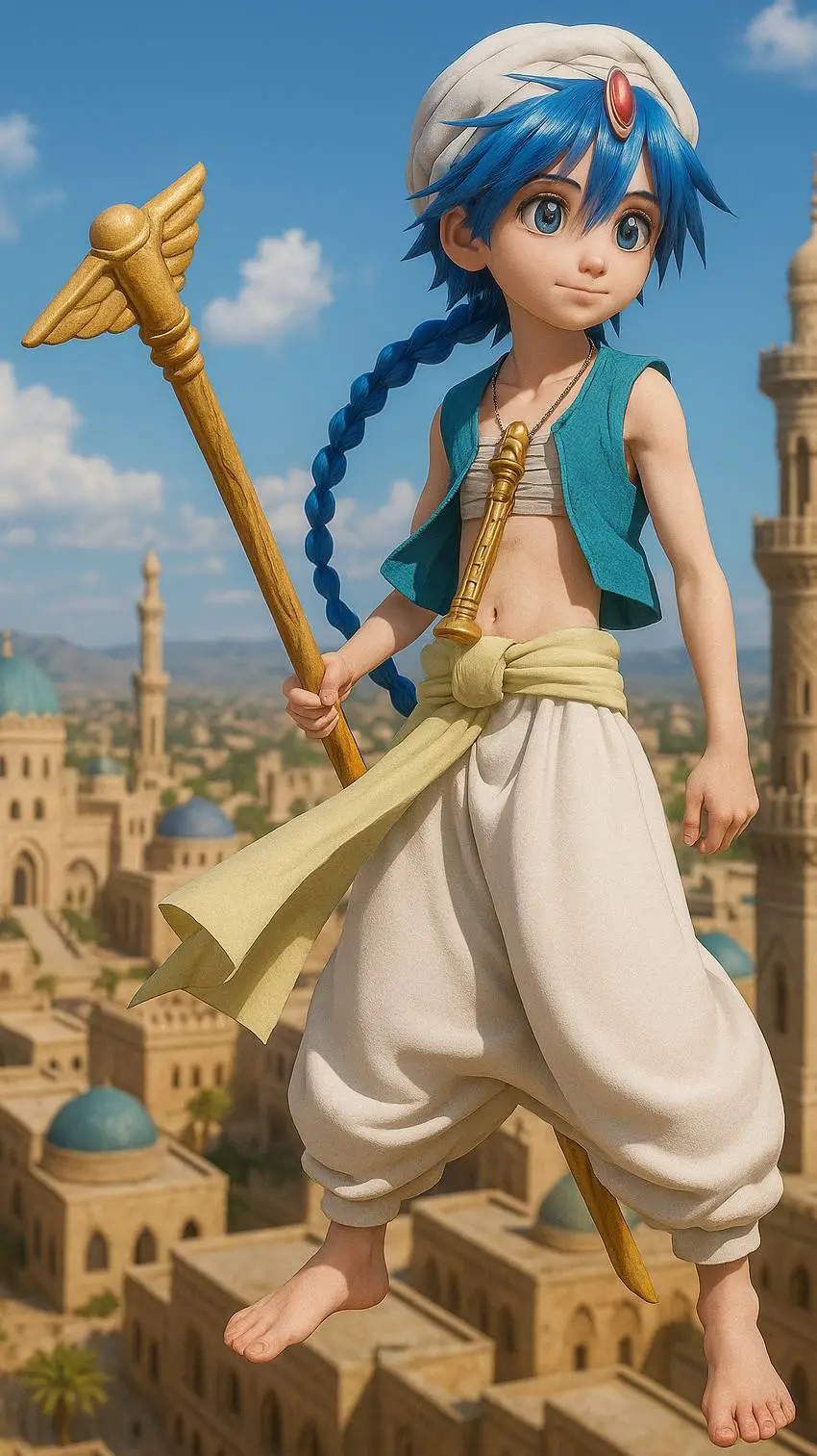 ai character: Aladdin (Magi) background