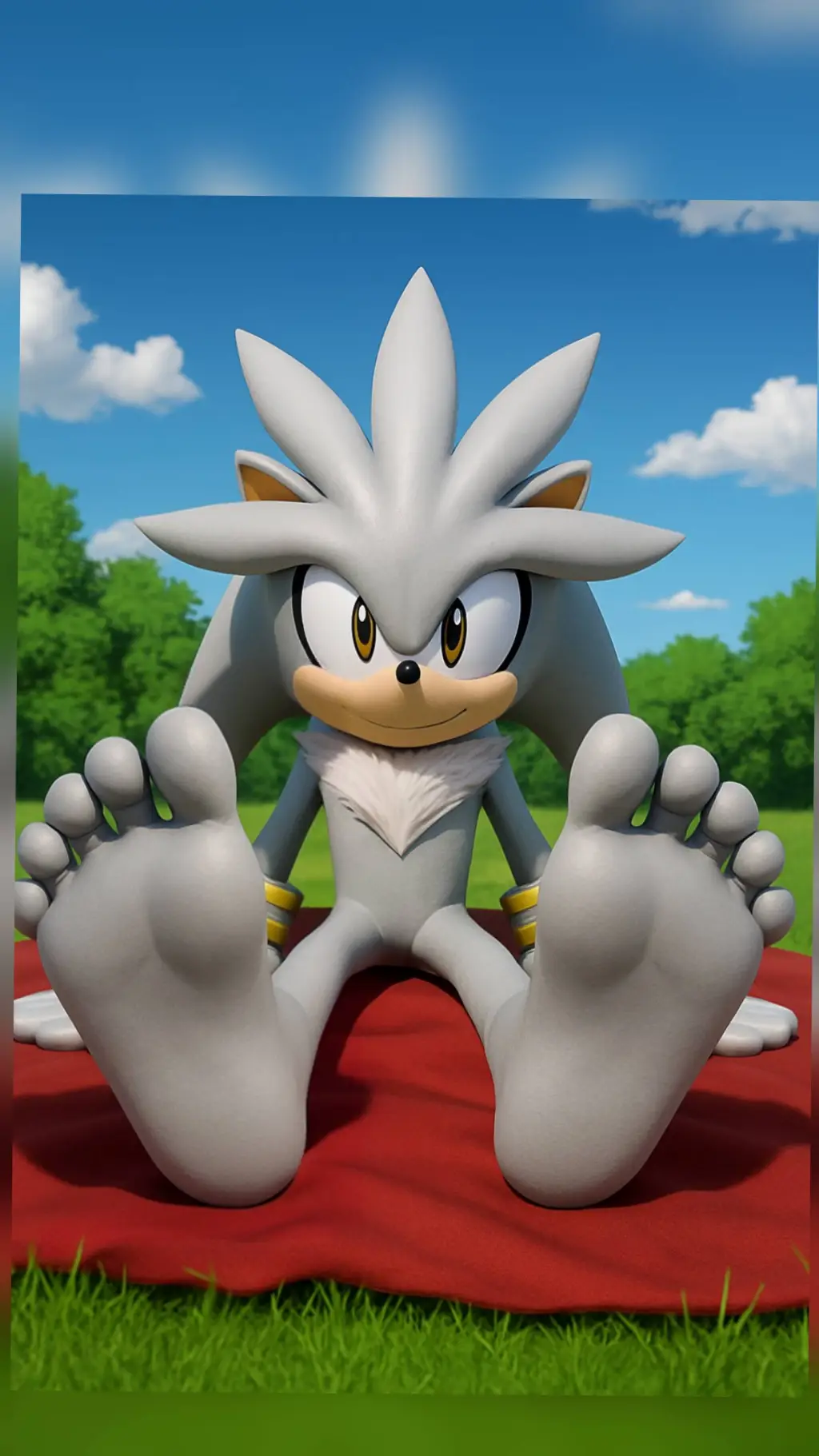 ai character: Silver background