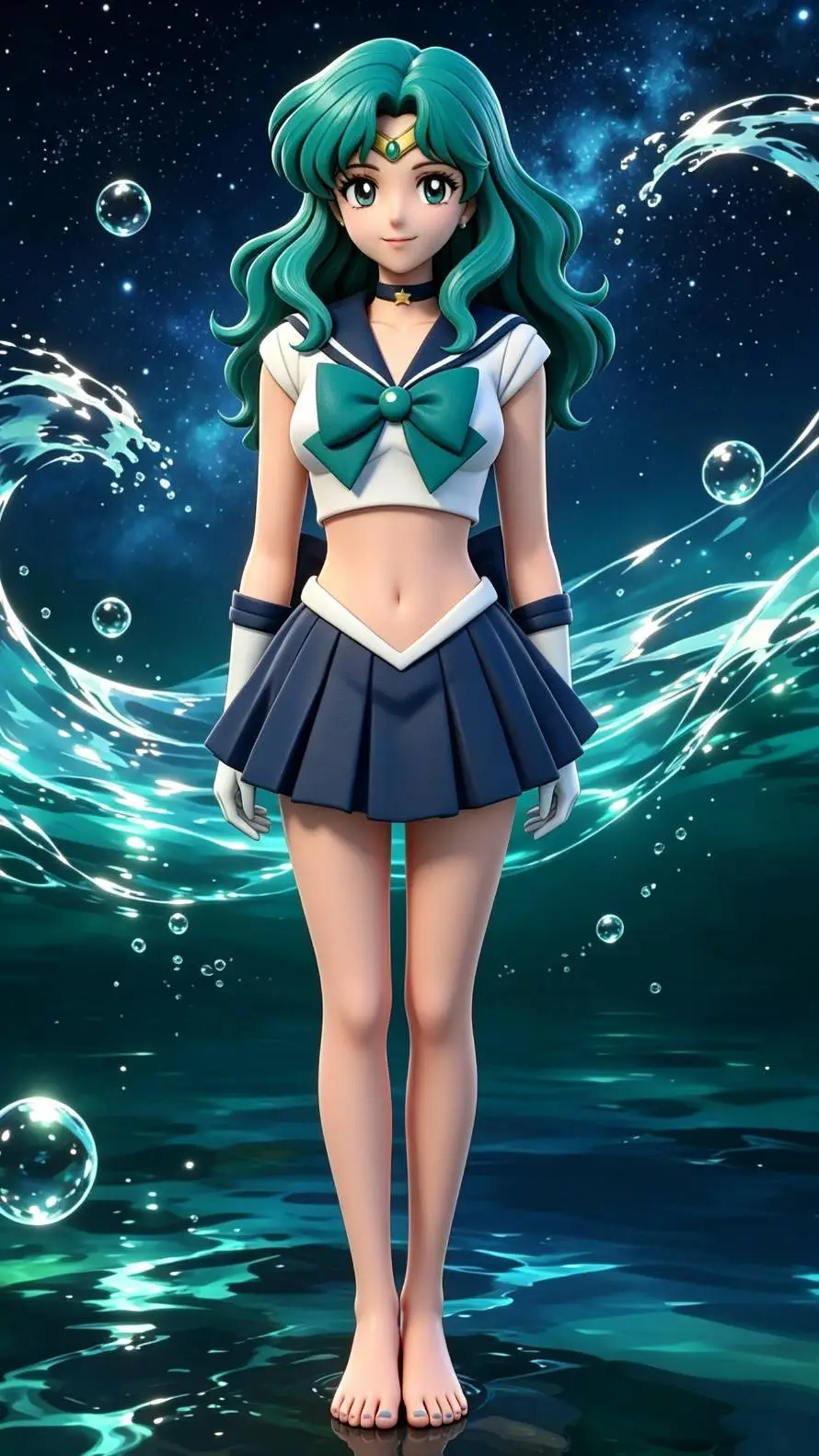 ai character: Sailor Neptune  background
