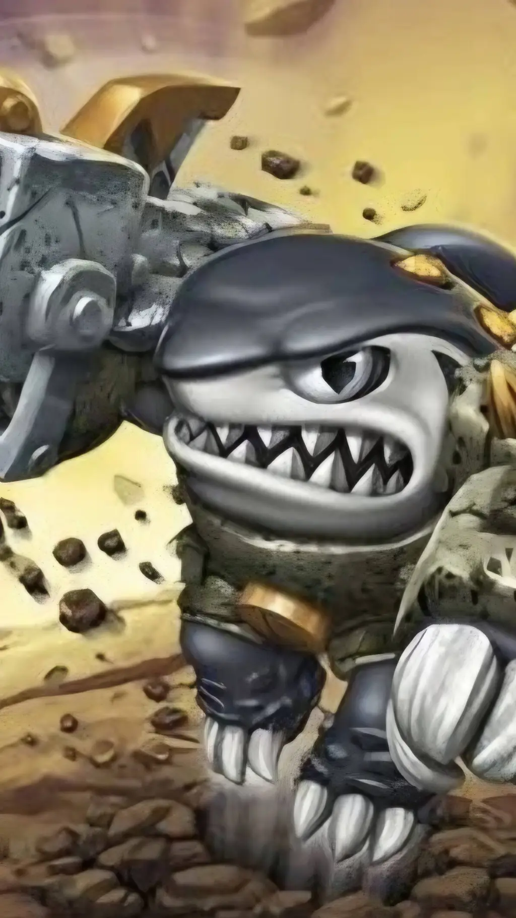 ai character: Terrafin evolved. background