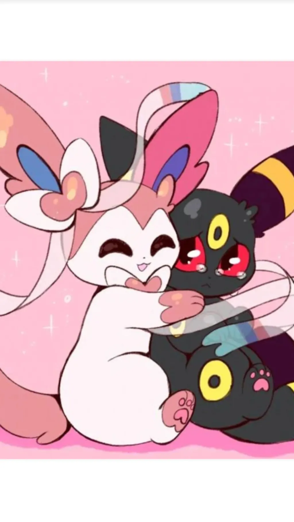 ai character: Sylveon x Umbreon background