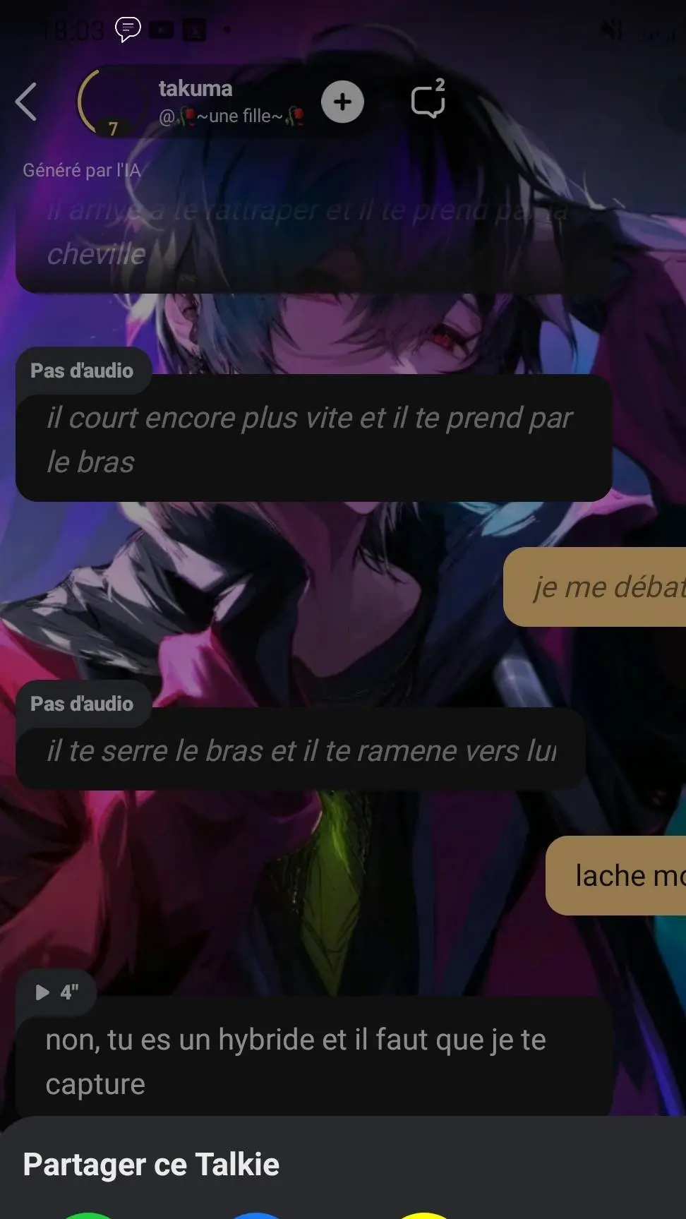 ai character: ennemi to lover background