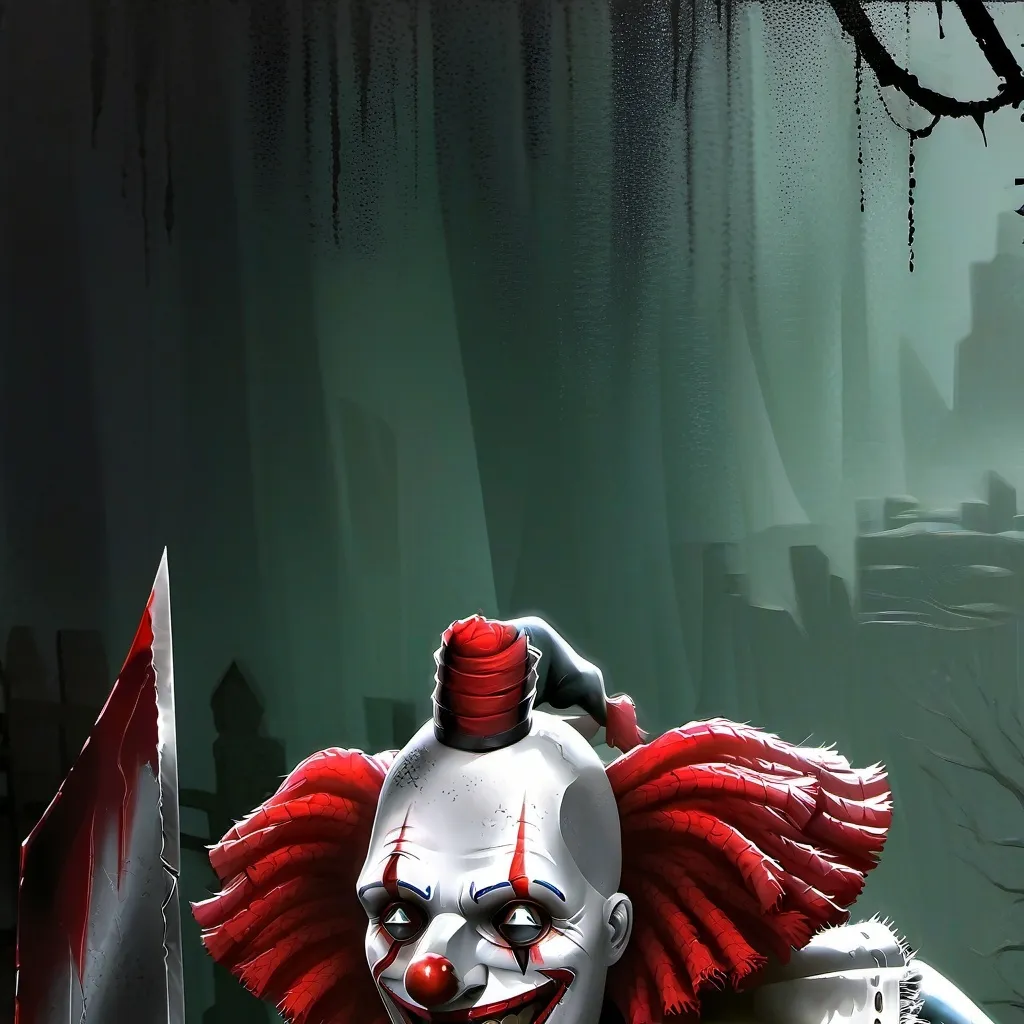 chat with ai character: clown tueur 