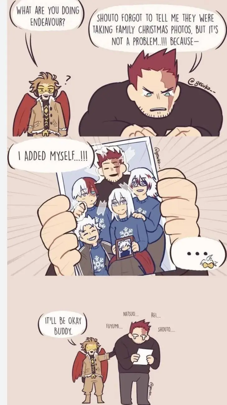 ai character: Todo fam Christmas background