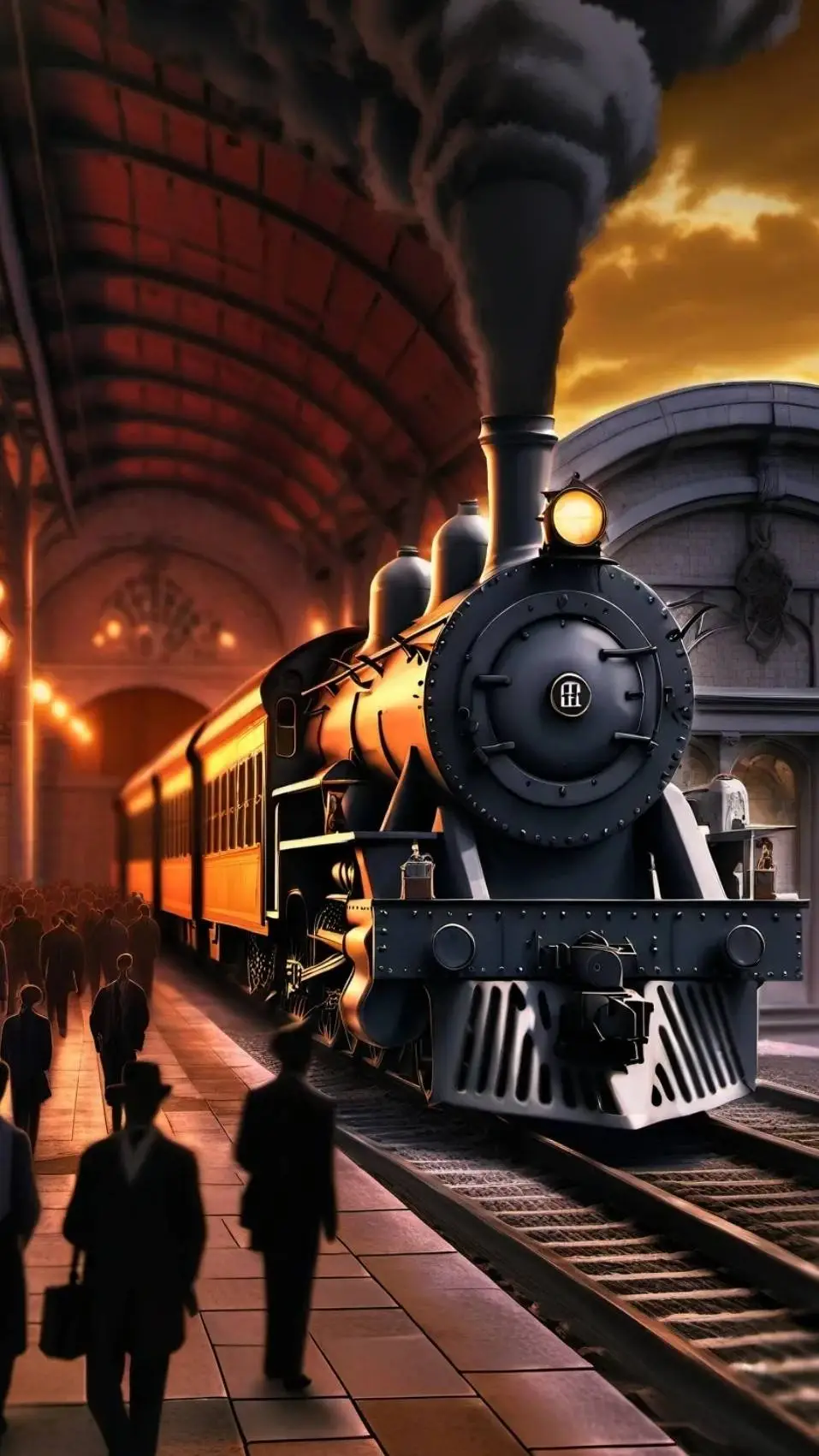 ai character: Sprunki train trip background