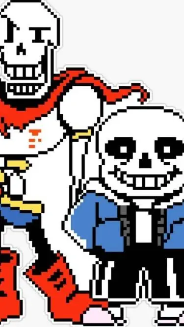 ai character: Papyrus and sans background