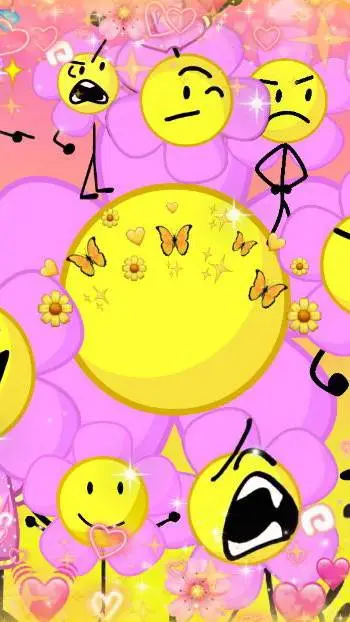 ai character: Flower background