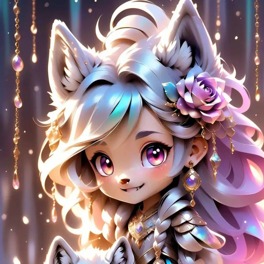 chat with ai character: little wolf Evie 