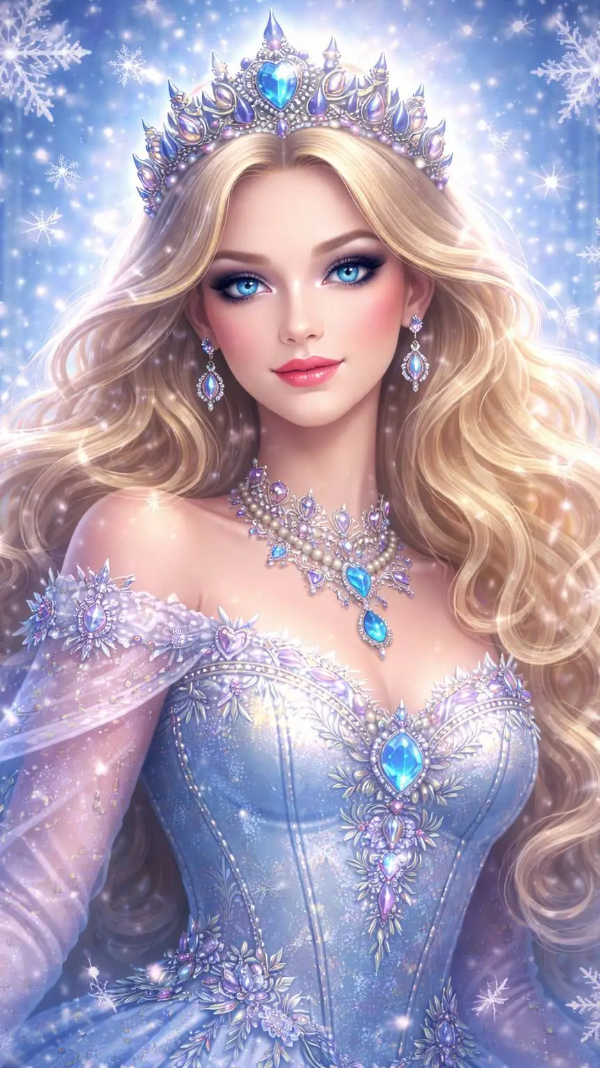 ai character: Snowflake Sienna  background