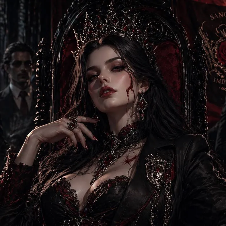 chat with ai character: Mafia Vampire Quee