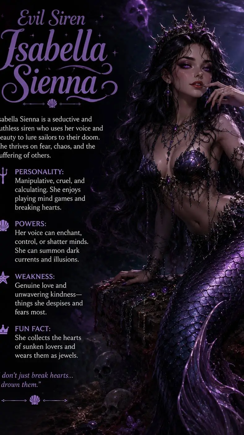 ai character: Evil sirens Isabel background