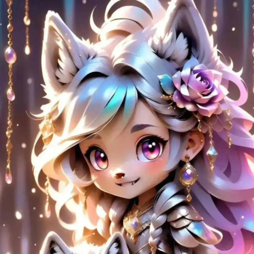chat with ai character: Sweet little wolf 