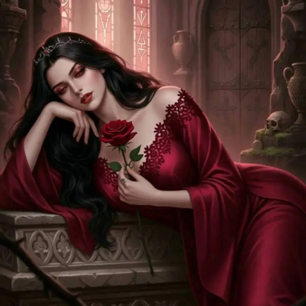 chat with ai character: Sexy vampire Queen