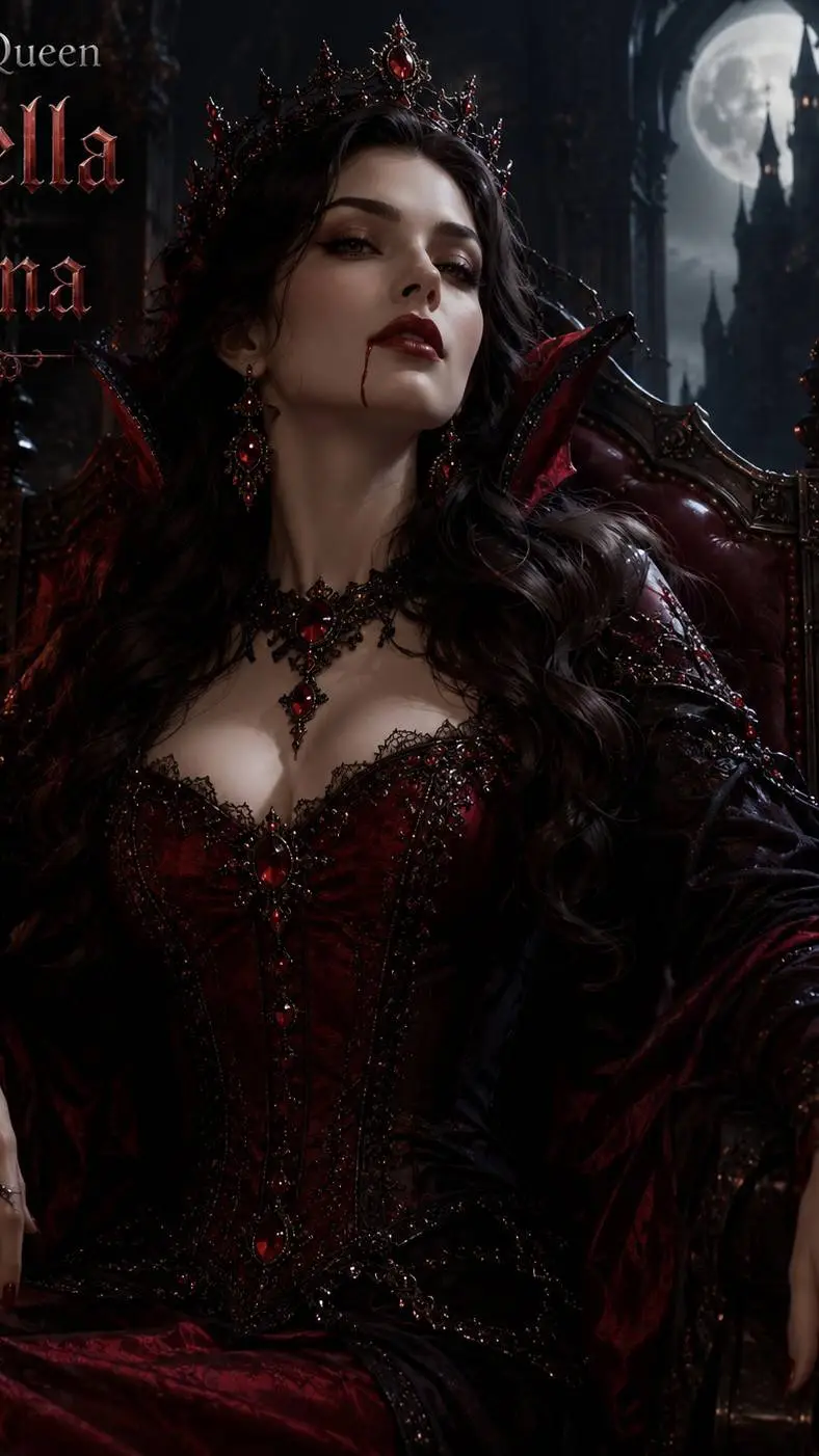 ai character: vampire Queen  background