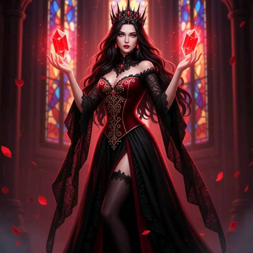 chat with ai character: Evil Vampire Queen