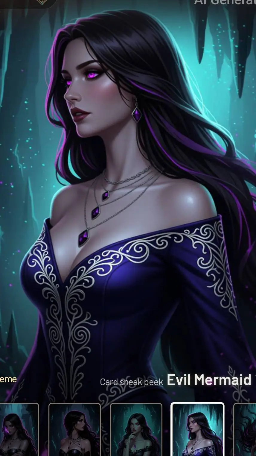 ai character: Mermaid Isabella  background
