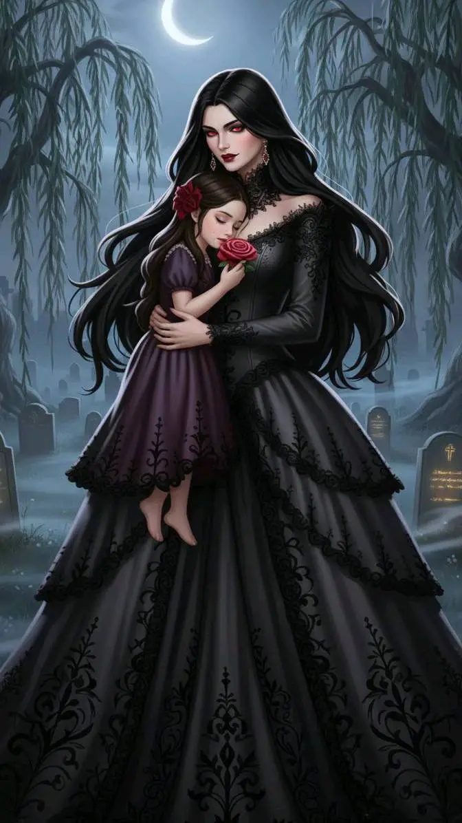 ai character: Vampire Isabella  background