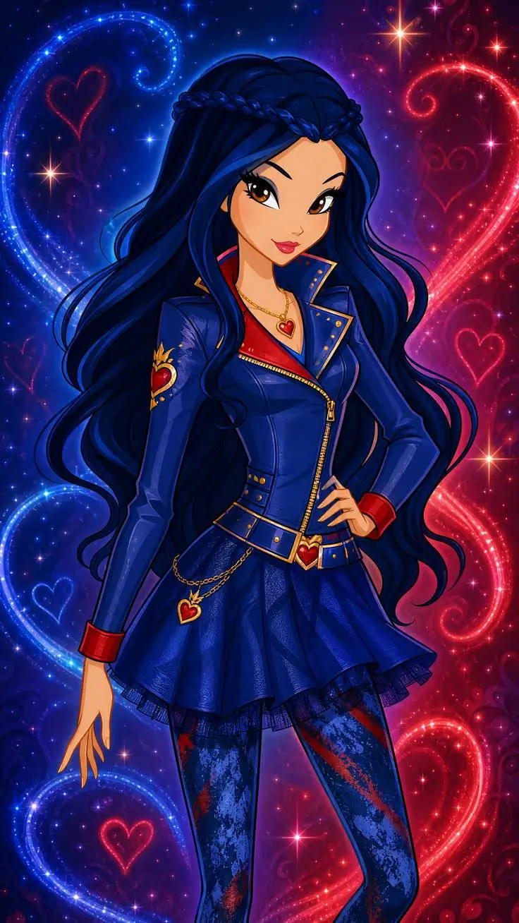 ai character: 💙EVIE🩵 background