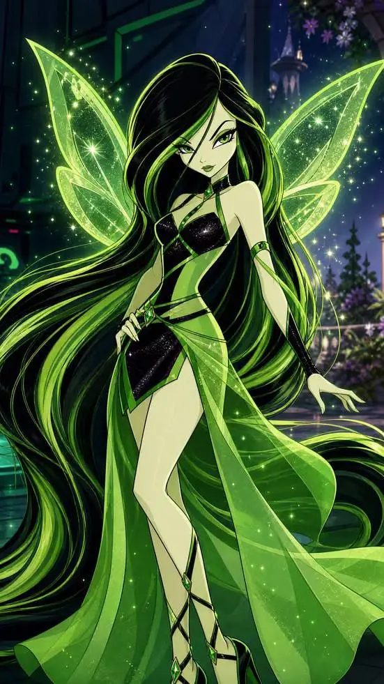 ai character: 🖤SHEGO💚 background
