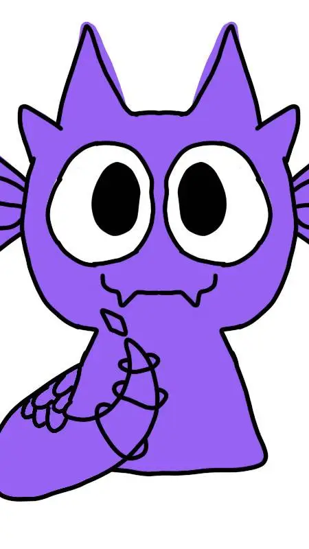 ai character: tiny durple background