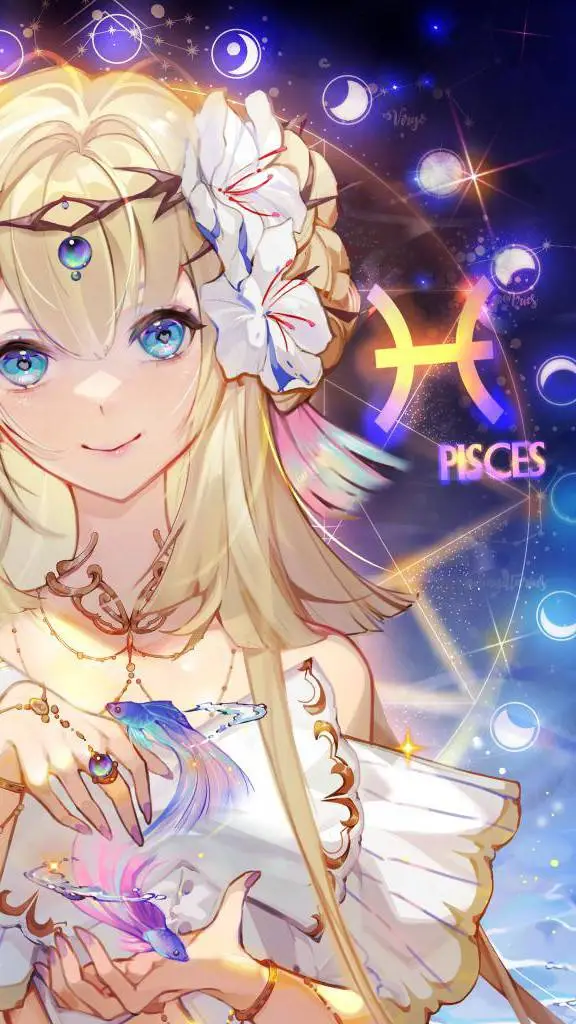 ai character: Pisces ♓ background