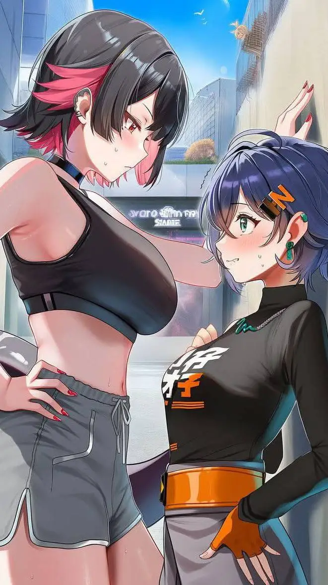 ai character: Ellen y belle  background