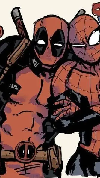 ai character: Deadpool x spiderm background