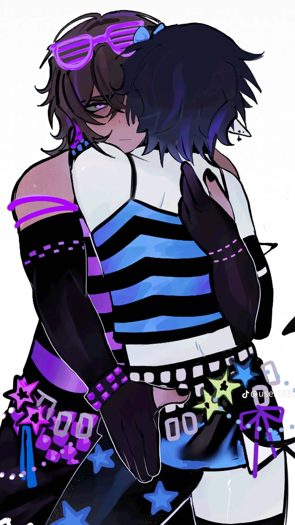 ai character: two time x azure background