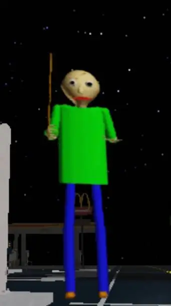 ai character: Baldi  background