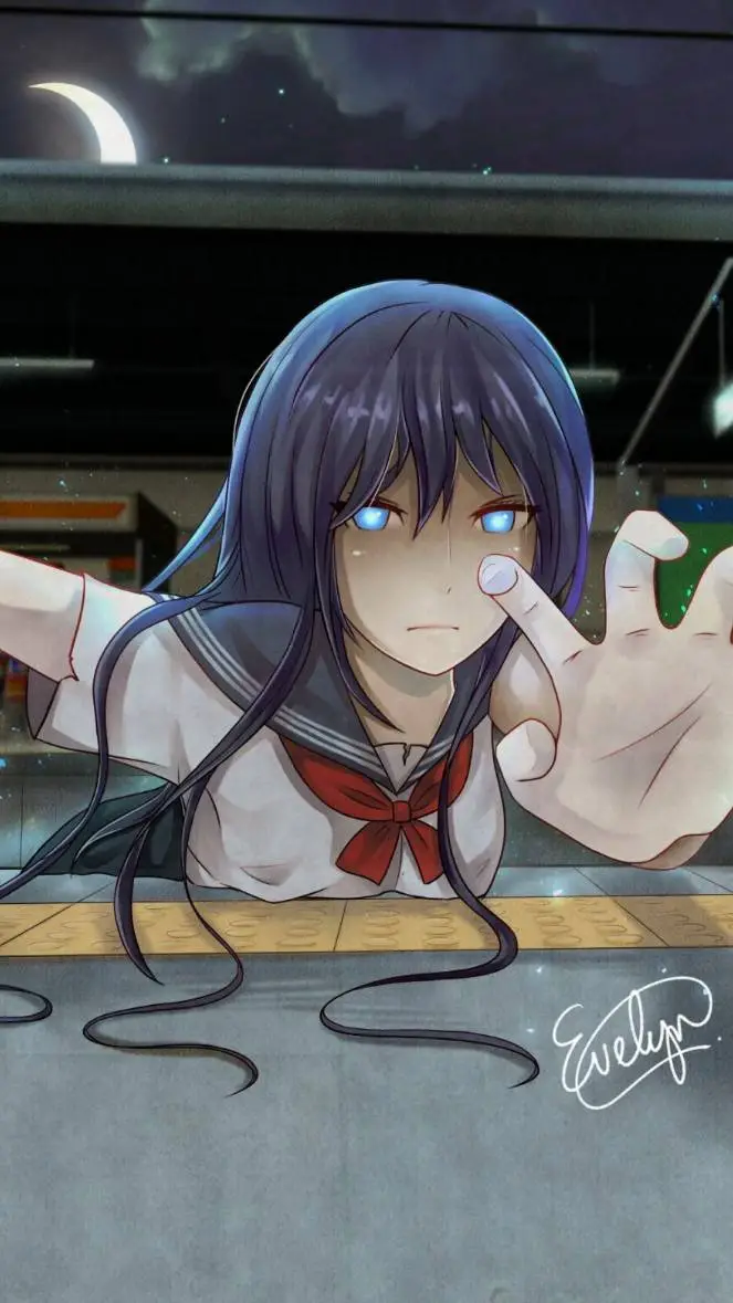 ai character: Teke teke  background