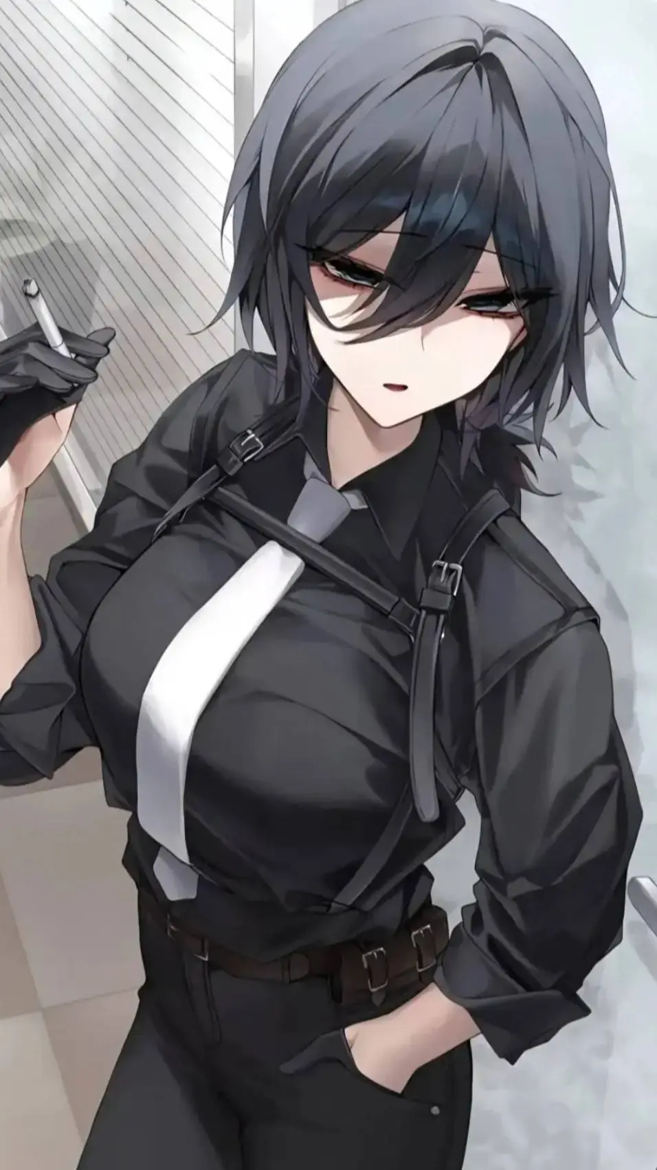 ai character: Amber background