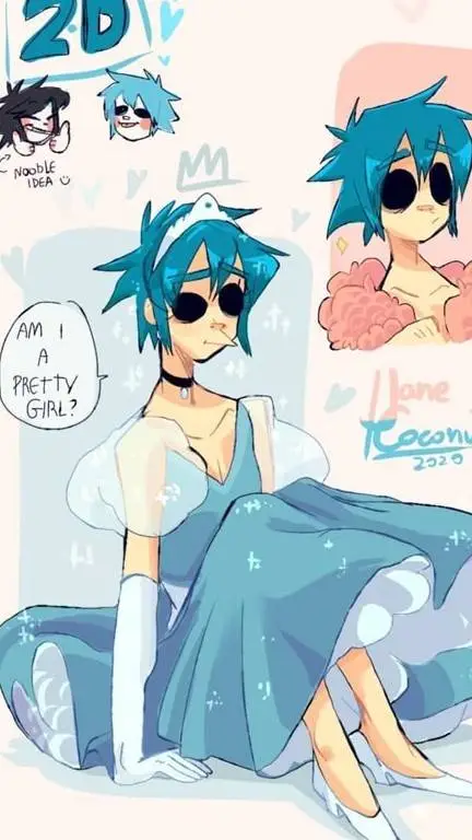 ai character: 2D🫶👉👈🩵💙 background