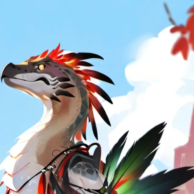 chat with ai character: a raptor