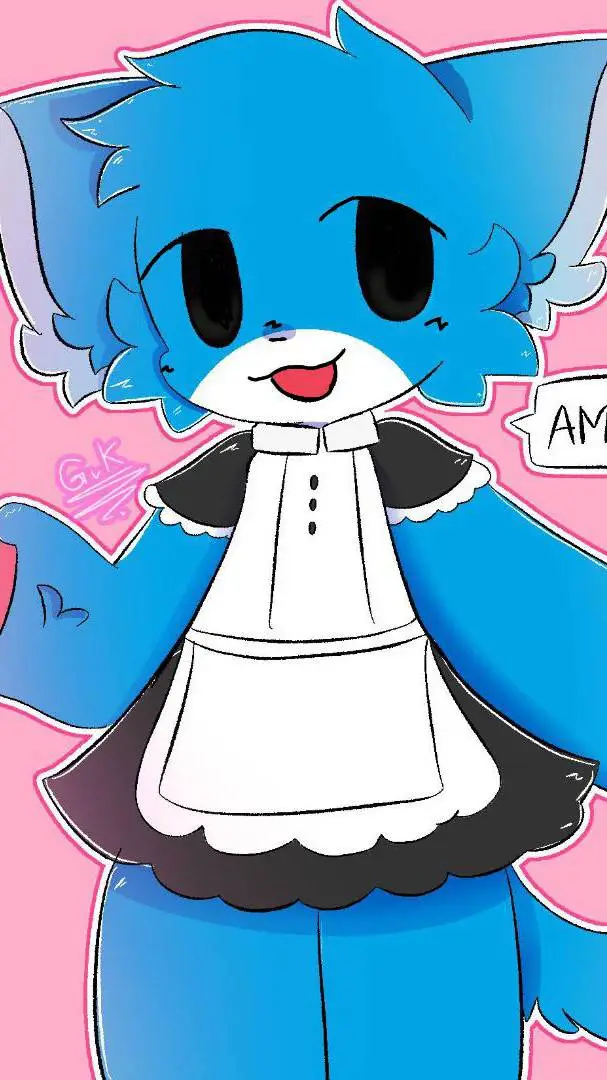 ai character: furry-cat-cute  background