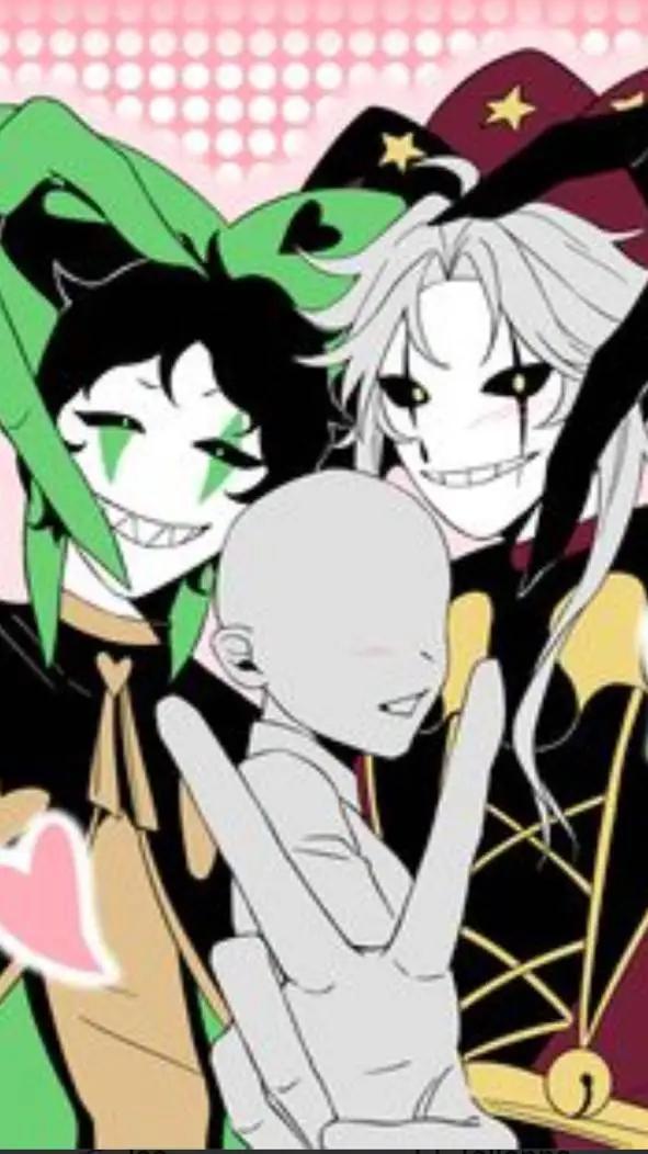 ai character: pierrot,harleguin💗 background