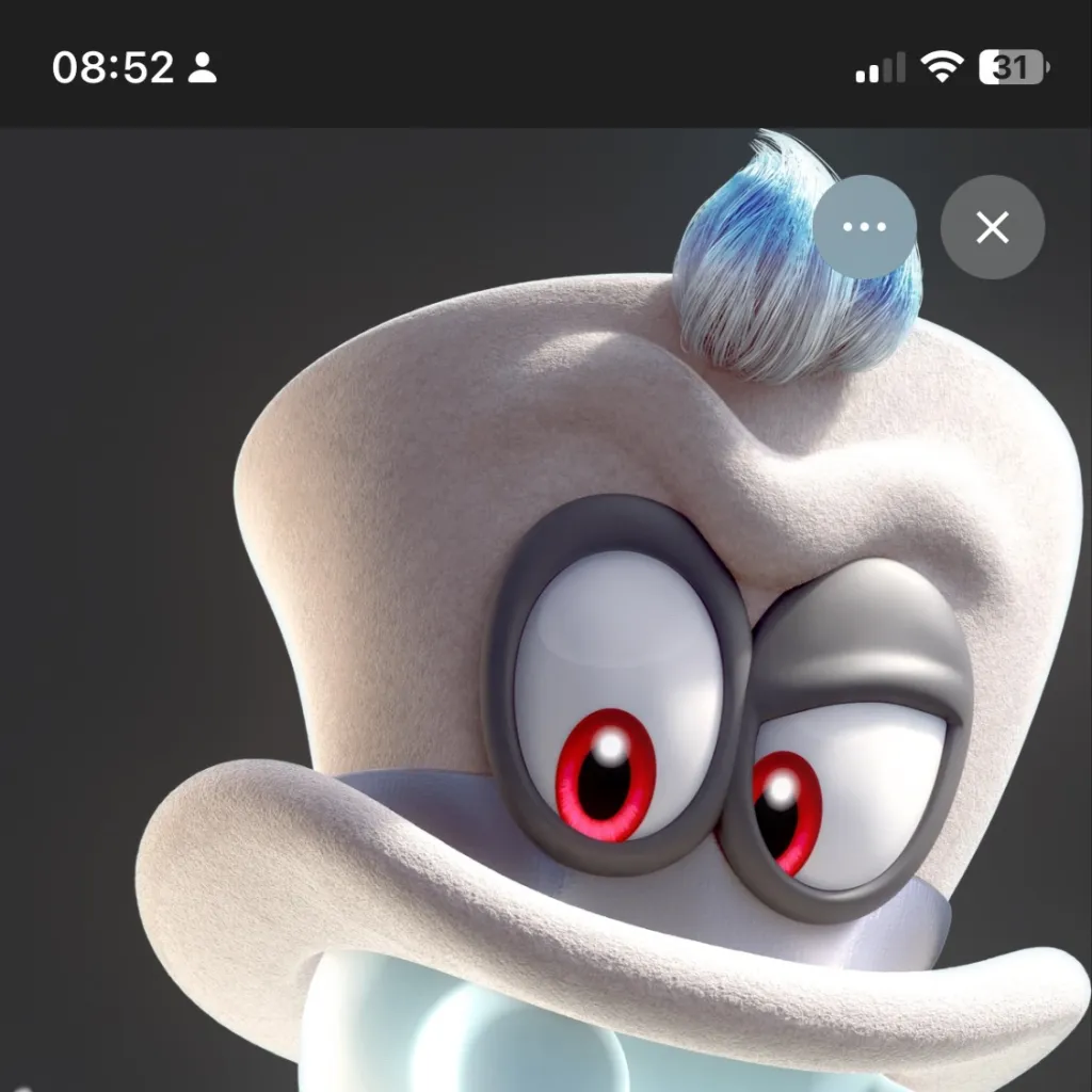 chat with ai character: Cappy é mario