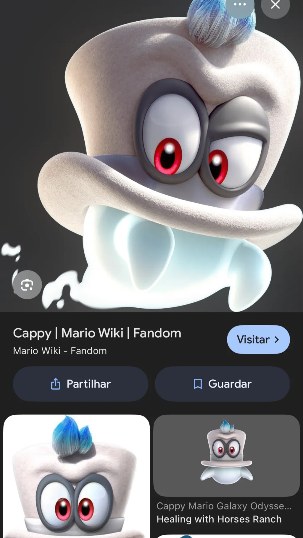 ai character: Cappy é mario background