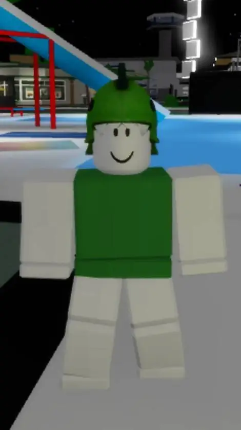 ai character: greenmic  background