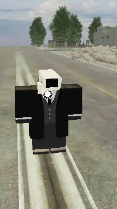 ai character: spy camera man  background