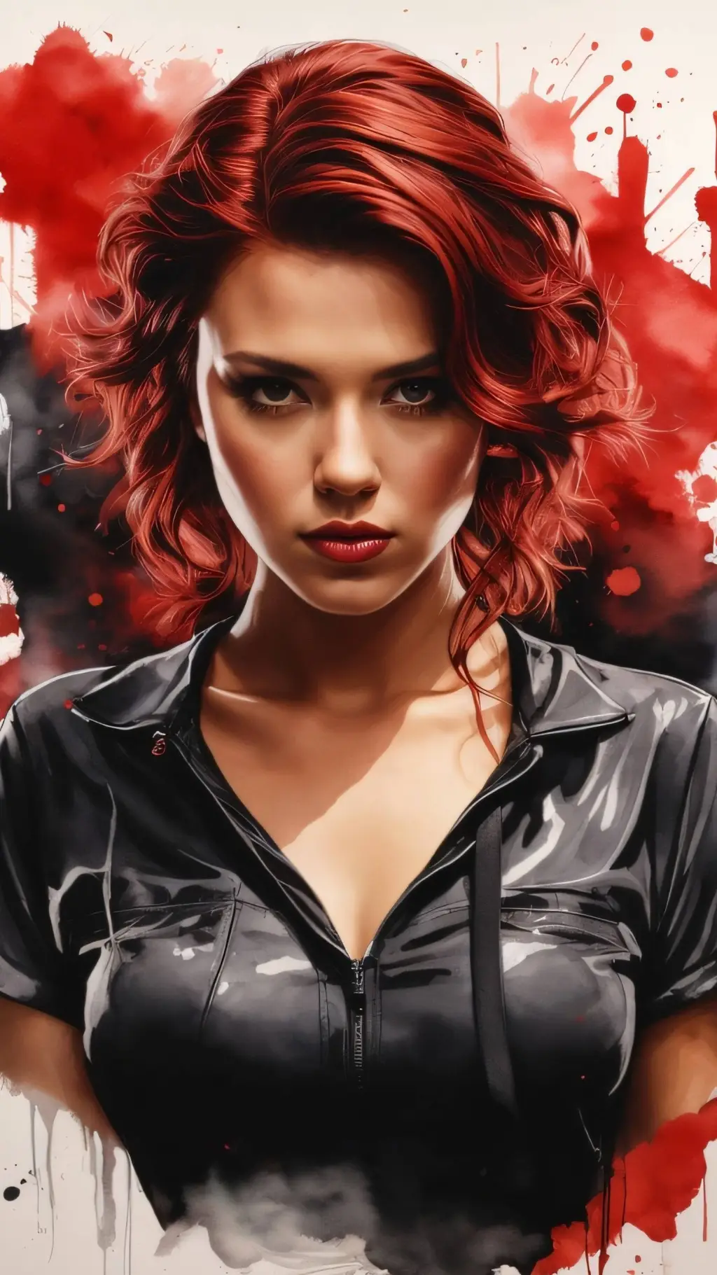 ai character: MHA black widow background