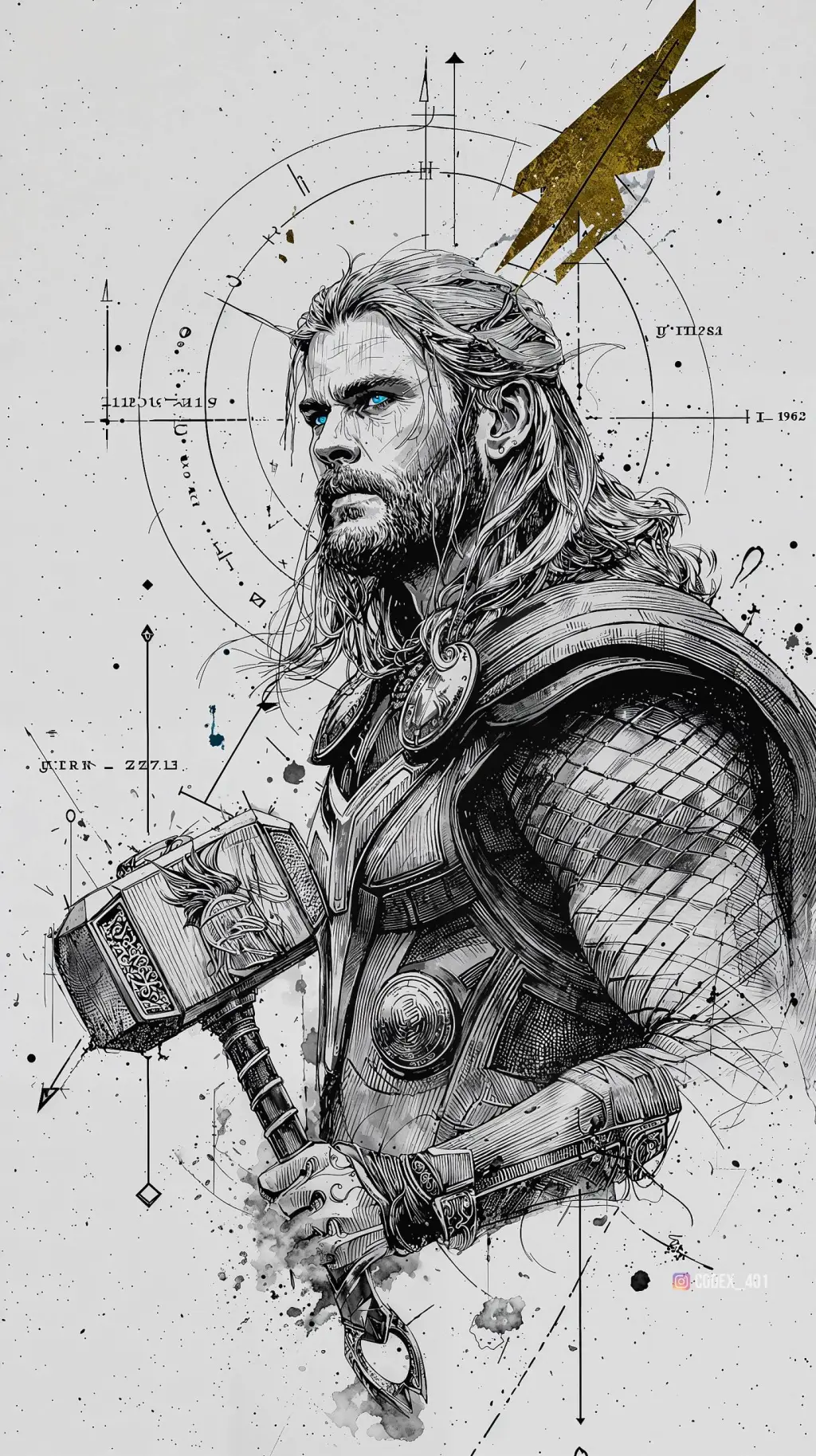 ai character: MHA Thor background