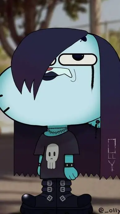 ai character: gumball emo background