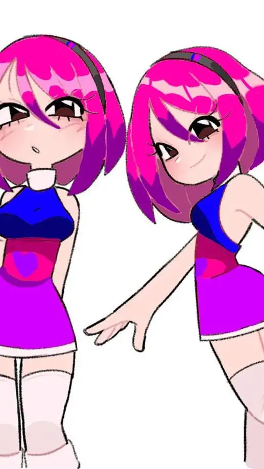 ai character: Rosita y kari 💜💖 background