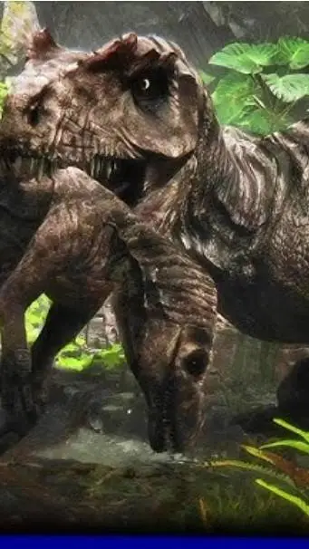 ai character: T-rex (ferocious) background