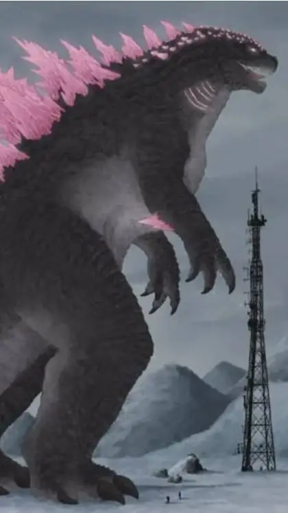 ai character: Evolved Godzilla  background