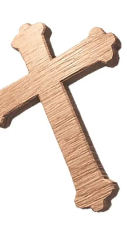 ai character: crucifix background